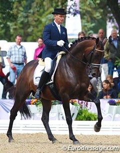 Serge Cantin and Grand Passion at the 2011 World Young Horse Championships :: Photo © Astrid Appels