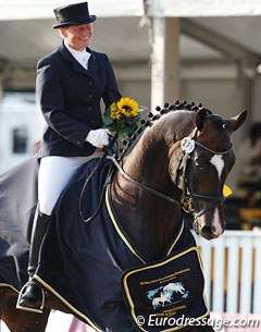 Anja Engelbart and De Champ win the 5-yo consolation finals :: Photo © Astrid Appels