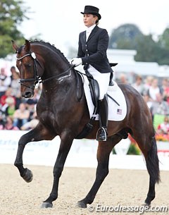 Jennifer Hoffmann on Ratzinger V at the 2011 World Young Horse Championships in Verden, Germany :: Photo © Astrid Appels