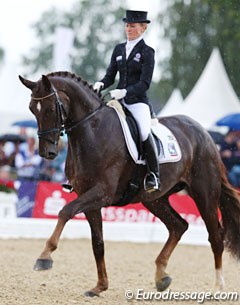 Helen Langehanenberg and Damon's Divene at the 2011 World Young Horse Championships :: Photo © Astrid Appels