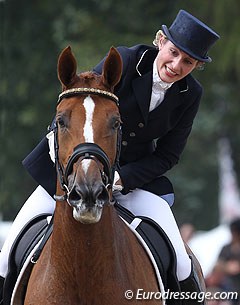 American Marne Martin-Tucker and Royal Coeur at the 2011 World Young Horse Championships in Verden, Germany :: Photo © Astrid Appels