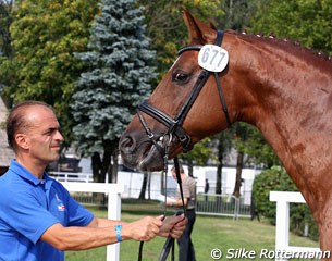 Italian Pierluigi Sangiorgi didn't get much further than the vet inspection with Rolling Stone. His horse was unsound in the preliminary test and eliminated
