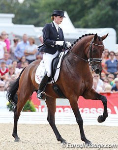 Emmelie Scholtens on Borencio at the 2011 World Young Horse Championships :: Photo © Astrid Appels