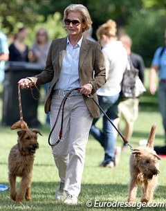 Laura Bechtolsheimer's mom Ursula walking the dogs