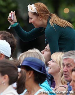 Catching a glimpse of the prize giving ceremony