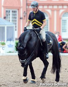 Matthias Rath schooling Totilas in the main ring