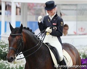 Victoria Max-Theurer is super happy about her ride on Augustin