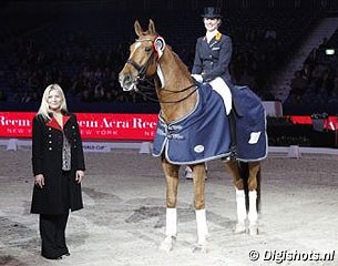 Adelinde Cornelissen and Parzival win the 2012 CDI-W Amsterdam Grand Prix :: Photo © Digishots.nl