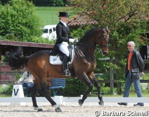 Ann Kristin Dornbracht and Lancelot getting coached by Jan Bemelmans