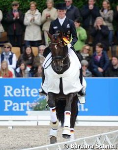 Helen Langehanenberg and Damon Hill NRW win the 2012 German Dressage Championships :: Photo © Barbara Schnell
