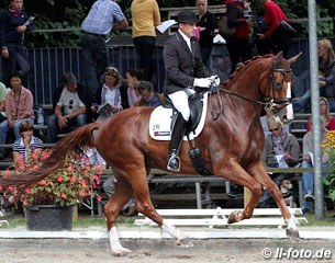 Rudolf Widmann on Depardieu, a Hanoverian by Don Frederico x Weltmeyer