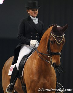 Malaysian Quzandria Nur on Leida Collins-Strijk's former Grand Prix horse On Top