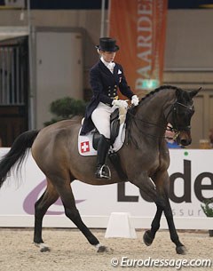 Swiss Andrina Suter on the 19-year old Trakehner Popcorn II (by Anduc x Flaneur)