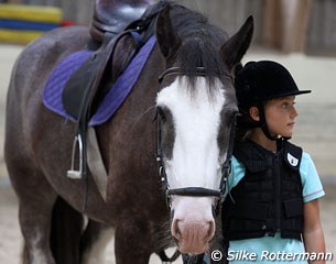 One of the kids taking lessons at Marcela's riding club