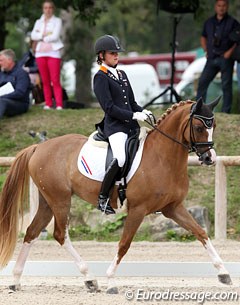 Rosalie Bos and Paso Double at the 2012 European Pony Championships :: Photo © Astrid Appels