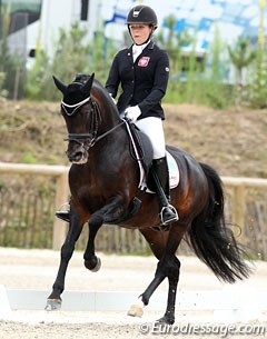 Polish Joanna Tragarz on the bay stallion Prometheus B. The pair is trained by Ulla Salzgeber