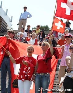 Swiss team trainer Heidi Bemelmans and Swiss Grand Prix rider Marie Line Wettstein