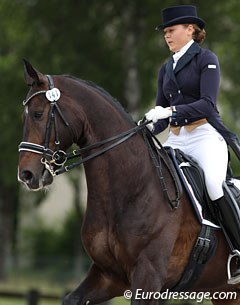 Russian Polina Afanasieva on Nikolai Aristov's Danish bred Kleppenhus Seabiscuit (by Sandro Hit x Davignon)