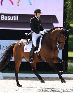 Spanish junior rider shooting star Andreu Busutil Canovas on Don Luka (by Don Larino). The pair scored 70.000 and qualified for the Kur