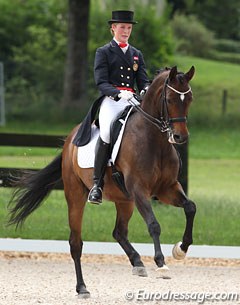 Norwegian Pernille Markusson on the Trakehner bred Supertramp