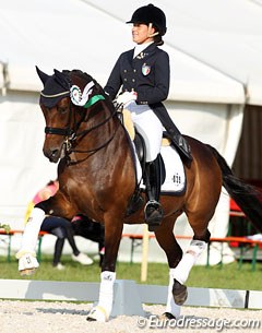 Chiara Prijs-Vitale and Hot Chocolate at the 2012 European Junior Riders Championships :: Photo © Astrid Appels