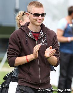 Many of the young riders brought their partners along for the Championships. Nanna Skodborg Merrald's boyfriend Christian Springborg is one of her biggest fans