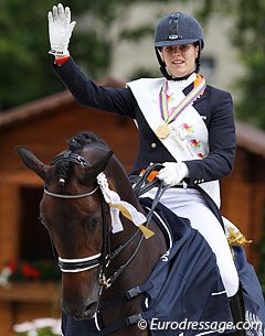Dana van Lierop and DJ Tiesto, European junior rider champions