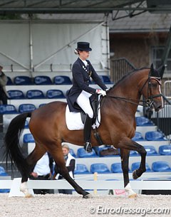 Belgian Jorinde Verwimp and Tiamo (by Lester x Hemmingway) were the first to go in the junior kur. They rode to funky Bee Gees music which was a good way to start the day!