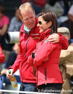 German trainer Oliver Oelrich with Maxi Kira's mom Ute von Platen