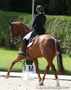 Danish Mille Larsen Warncke on the Grand Prix level competed Donna Fetti (by Don Schufro)