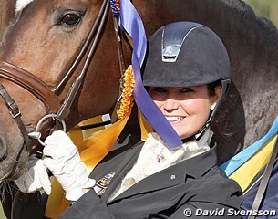 Mia Runesson at the 2012 Swedish Young Horse Championships :: Photo © David Svensson