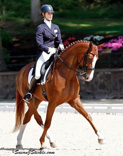 Caroline Roffman and Pie at the 2012 U.S. Dressage Championships :: Photo © Sue Stickle