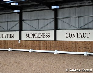 The scales of training in Erin's indoor arena