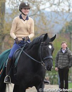 Sven and Sanneke at the warm up ring