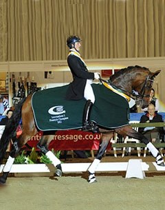 Michael Eilberg and Woodlander Dornroeschen at the 2012 British Winter Championships :: Photo courtesy British Dressage