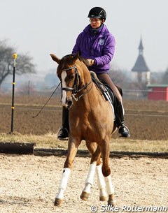 Lone on Fiorella, the local village's steeple in the background