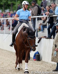 Uta Gräf finishes schooling her small tour star Damon Jerome (by Damon Hill)