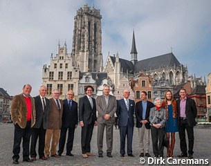 The Jumping Mechelen organizer with the WDM team: Lucien Somers, Rik Van Miert, Jean Pierre Quisquater, Marc Boudewijns, John van de Laar, Leo Lambreghts, Anthony M. Kies, Peter Bollen, Mia Hendrickx, Caroline Wauters, Clement Schietecatte