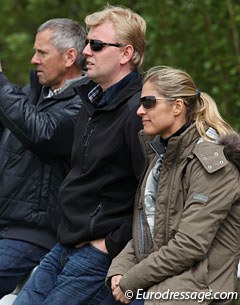 Sjaak van der Lei and Adelinde Cornelissen watching Adelinde's student Anna Krishtopa