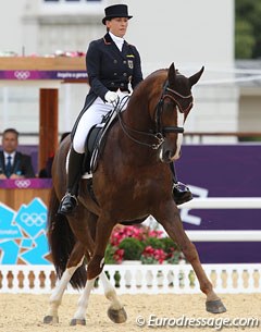 Anabel Balkenhol and Dablino made a great recovery in the Special but are not eligible to ride the freestyle as fourth German rider