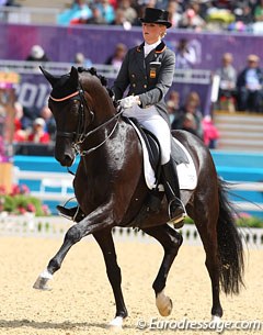 Morgan Barbançon Mestre and Painted Black at the 2012 Olympic Games in London :: Photo © Astrid Appels