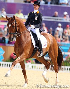 Adelinde Cornelissen and Parzival at the 2012 Olympic Games :: Photo © Astrid Appels