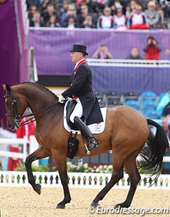 Richard Davison on Artemis. “I was getting a more and more scared horse on my hands. Halfway round the test I felt him take his first breath. He wanted to run away from Greenwich all the way back to Staffordshire!"