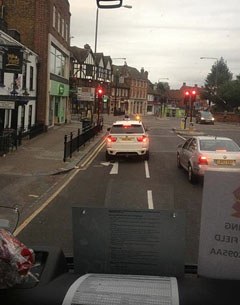 Each horse lorry arriving in Greenwich gets escorted