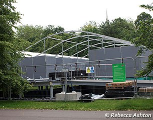 The stabling area getting built