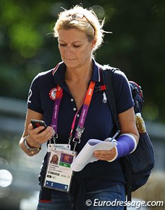 Eva Salomon on the job at the 2012 Olympic Games :: Photo © Astrid Appels