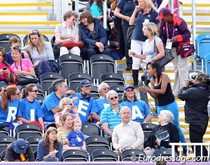 Jessica Michel's fan club gets interviewed by television. David and Lynn Stickland explain why they came to support the French rider. 
