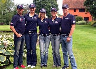 The U.S. Olympic Dressage Team at Layham Hall: Steffen Peters, Adrienne Lyle, Anne Gribbons, Tina Konyot and Jan Ebeling :: Photo © Anne Gribbons