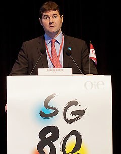 FEI Veterinary Director Graeme Cooke called for new protocols for the movement of “high health, high performance” horses at the 80th General Session of the OIE :: Photo © D.Mordzinski