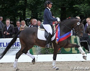 Veronika Steinhof and Fashion Designer at the 2012 Oldenburg Young Horse Championships in Rastede